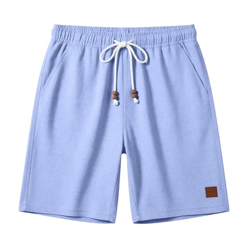 Short d'été décontracté en tissu stretch confortable devant plat - 3