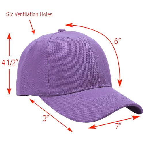 Image of Falari Wholesale Bulk Lot 12-Pack Baseball Cap Adjustable Size Plain Blank Solid Color