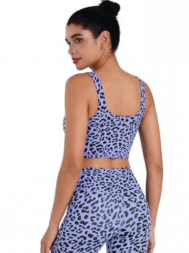 Image of Sunzel Square Neck Longline Sports Bra, Built-in Bra Crop Tank Top | Buttery Soft, Removable Pads, Light to Medium Support, Wide Straight Straps, Yoga, Pilates, Gym, Daily Wear