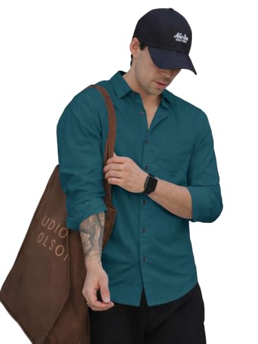Image of Noble Monk Men's Full Sleeve Shirt | Casual Shirt for Men | Stylish Cotton Blend | Comfortable Everyday Wear | Button Down Clothing | Travel & Outdoor Apparel