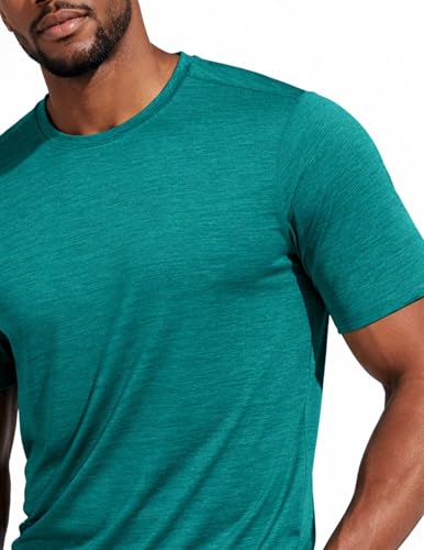 Image of 5 Pack Men's Active Quick Dry Crew Neck T Shirts | Athletic Running Gym Workout Short Sleeve Tee Tops Bulk