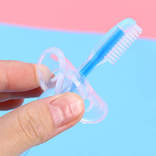 Milisten Escova de dentes de silicone para bebês, escova de dentes infantil, massageador oral para b