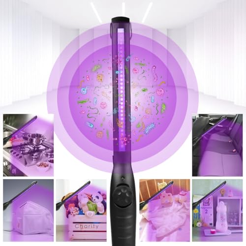 Image of UV Light Sanitizer, Portable UV Light Disinfection Lamp USB Rechargeable Ultraviolet Light Sanitizer for Home Hotel Travel Car UV Light Sanitizer Wand