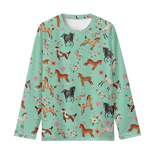 Renewold Long Sleeve Crewneck T Shirts Boys Girls Tees Kids T-Shirt Casual Tops Clothing for Sport Home School4