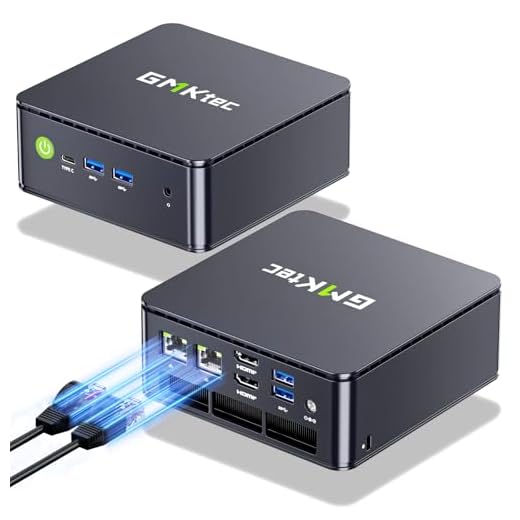 GMKtec Mini PC N150, G3 Plus Intel Twin Lake N150 (3.4GHz), 8GB DDR4 RAM 256GB PCIe M.2 SSD, Desktop Computer 4K Dual HDMI/USB3.2/WiFi 6/BT5.2/2.5G RJ45