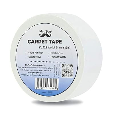 Mr. Pen- Double Sided Carpet Tape, 2 inch, Carpet Tape, Rug Gripper, Rug Tape, Carpet Tape for Wood Floors, Carpet Tape Double Sided, Rug Slip Stopper, Rug Anti Slip, Carpet Adhesive, Rug Holder