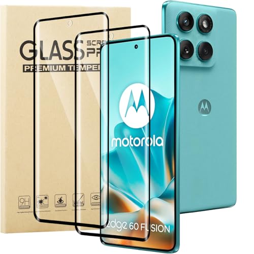 KUSINHOKA 2 Pezzi Pellicola Protettiva per Motorola Edge 60 Pro, [Anti-Graffio] Bordo Curvo 3D Protezione Schermo, HD Trasparente Ultra Elevata Durezza Vetro Temperato per Moto Edge 60 Pro