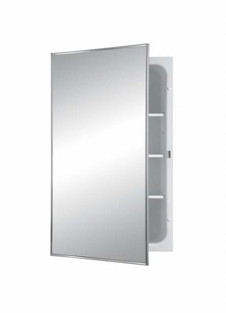 Jensen 468BC Basic Styleline Recessed Steel Medicine Cabinet, White
