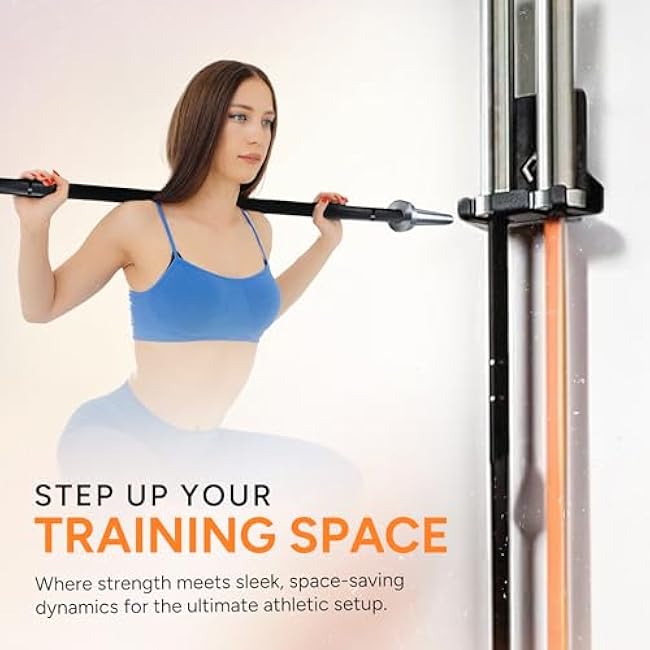 PRx Performance Wall-Mounted Barbell Storage Rack - Space-Saving 2-Bar Holder for Home & Commercial Gym, American-Made, Durable Fitness Equipment, Ideal for Workout and Garage Gym Accessory, Black