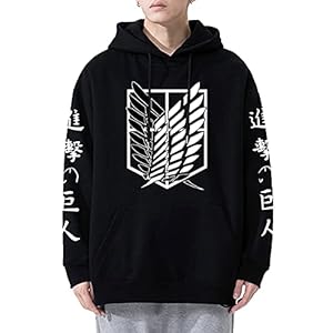 Anime Manga Clothes Attack on titan Hoodie Mikasa Levi Pullover Japanese Anime Merch Cosplay