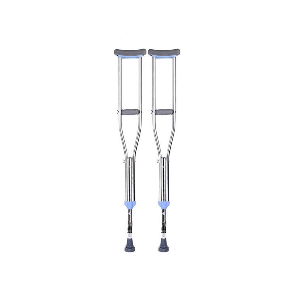 Muletas de Acero Inoxidable for Las Axilas Ayudas for Caminar for discapacitados y Ancianos (Size : 106-118cm)