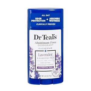 Dr Teal’s Aluminum Free Deodorant – Lavender – Paraben & Phthalate Free – 2.65 oz