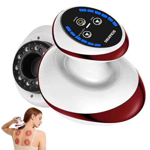 Vacuvia Cellulite Massager 4-in-1 Lymphatic Drainage Device with Vacuum Cupping Therapy & Gua Sha Electric Cupping Device Electric for Skin Tightening & Blood Circulation Anti-Cellulite Massage for