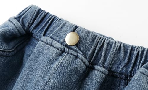 LittleSpring Boys Winter Jeans Fleece Lined Drawstring Warm Thickening Denim Pants3