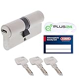 Contenido del envío: 1 cilindro de cierre ABUS, EC660 VS, incluye 3 llaves, 1 extractor para carro de la compra QPlus24