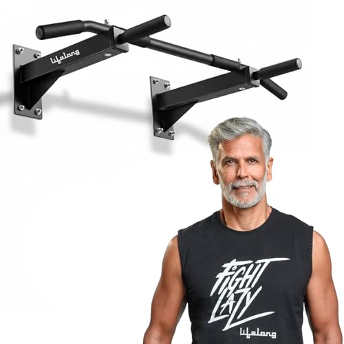 Image of Lifelong Pull Up Bar Wall Mounted | 200kg Capacity| Foam Grip Pull Up Bar for Home | Gym Equipment for Home Workout| Triangle Support | Strong Wall Base| Home for Kids, Men & Women