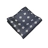 ESMENATZLS Einstecktuch aus Seide, Blumenmuster, Grau, für Geschäftspartner, Einstecktuch, einfarbig, 12105-04