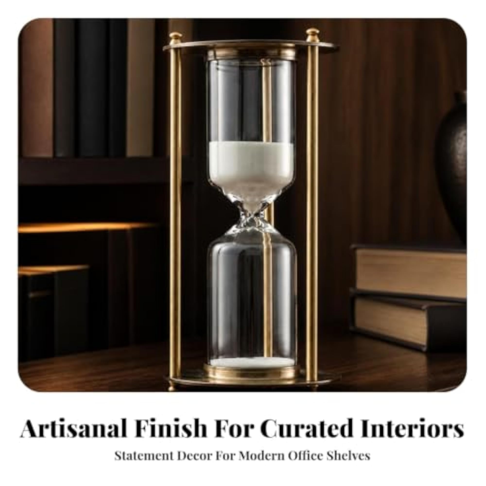 Elegant Hourglass with Metal Frame