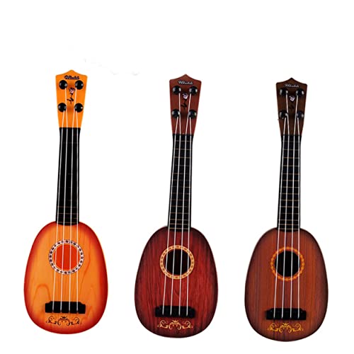 BRIGHTFUFU Ukelele Infantil Negro de Juguete Guitarra Musical Estimula Imaginación y Desarrollo de Cumpleaños Casa o Escuela