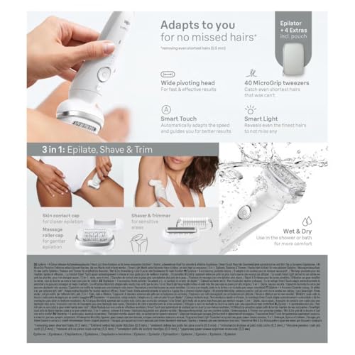 Image of Braun Silk.epil 9 Epilator for Women, 9-041, Silver