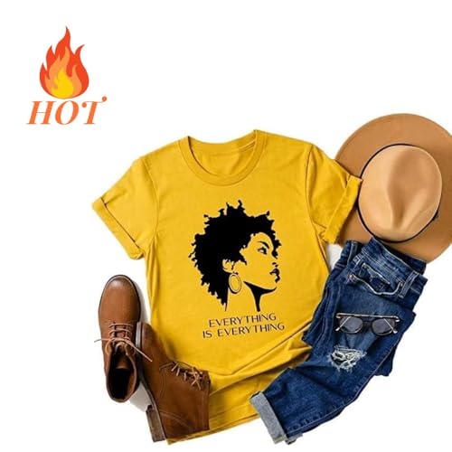 Image of Black History Shirts Black Graphic tees for Men and Women, Magic Fashion Afro American Natural Hair Vintage Melanin T-Shirts