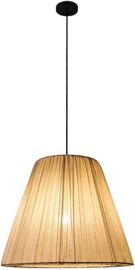 Lampe suspendue en tissu tonneau E27 pour grand salon
