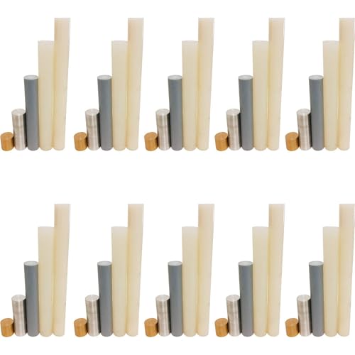 Image of DNRDST-05-10 Density Rod Set - Five Equal-Mass Rods of Different Materials, Pack of 10 Sets