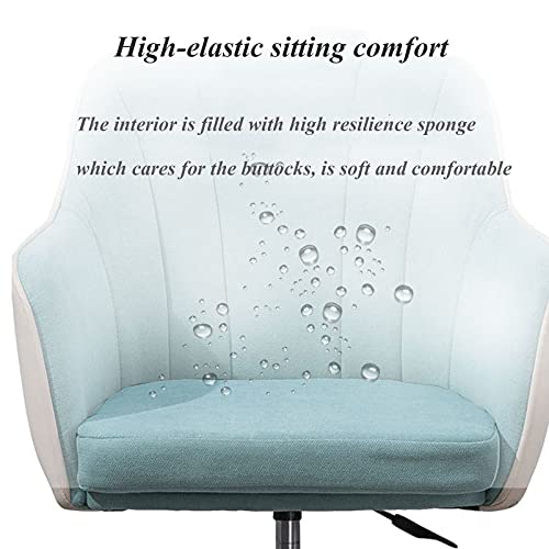 Chaise de bureau pivotante bleue avec dossier ergonomique haut