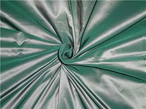 Tissu taffetas 100 % pure soie vert TAF278 de 137,2 cm pour haute couture