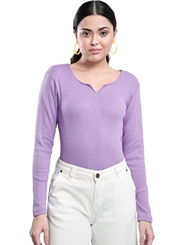 Image of Q - RIOUS Women's Solid Full Sleeve Scoop Neck Top