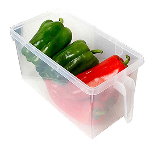 quanjucheer Plastic Storage Containers Save Space Food Storage Containers Organizer Boxes for Refrigerator Fridge Cabinet Desk Transparent