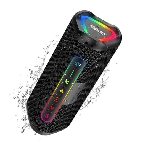 Magnetic Bluetooth Speaker for Golf Cart, 24H Playtime, IPX7 Waterproof, Wireless Outdoor Portable Speakers with Strong Magnet, Loud Stereo Sound for Golf, Bike, Camping, Party, Beach, Gifts for Men
