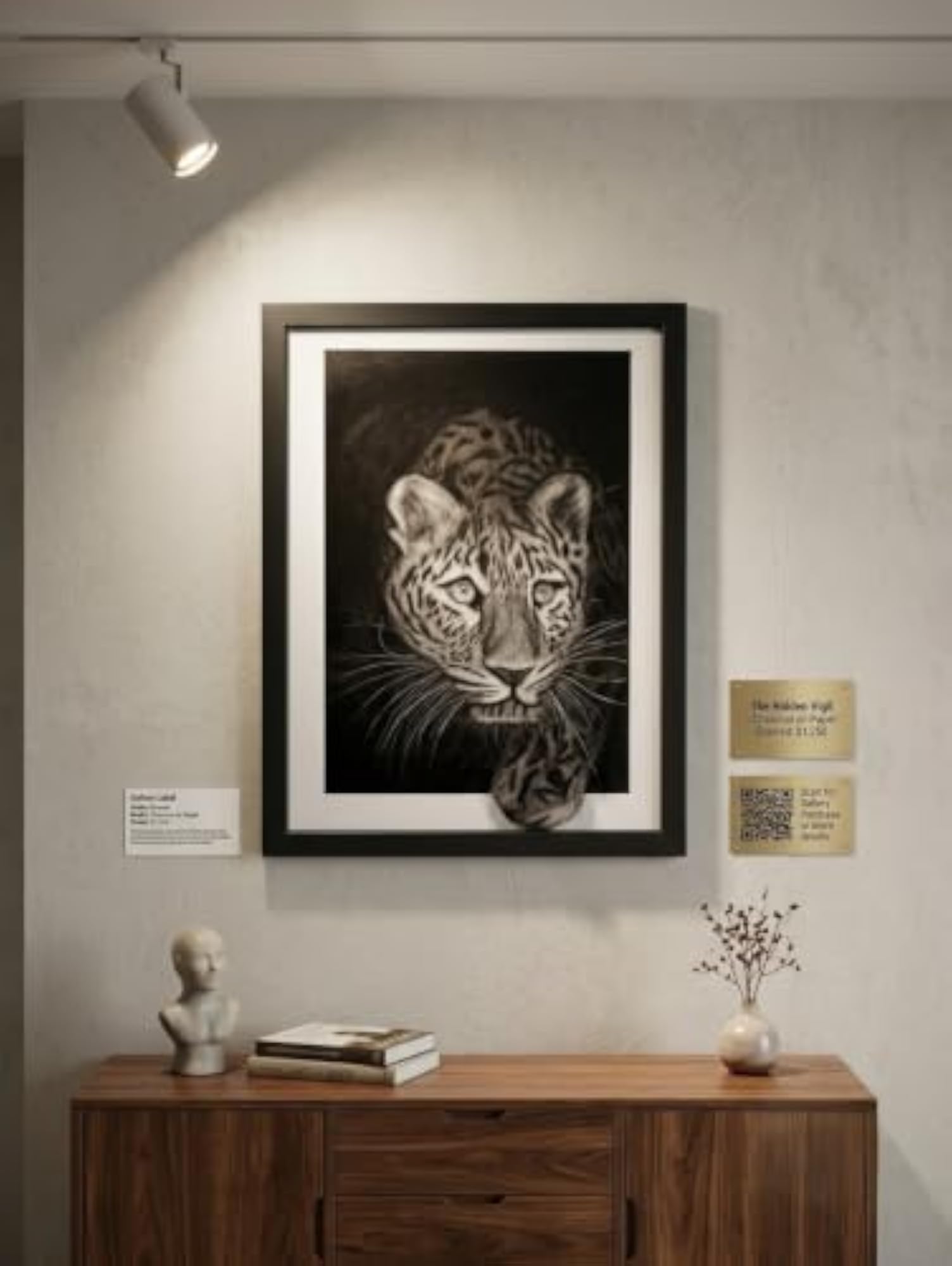 3D Realistic Leopard Cub Framed Wall Art