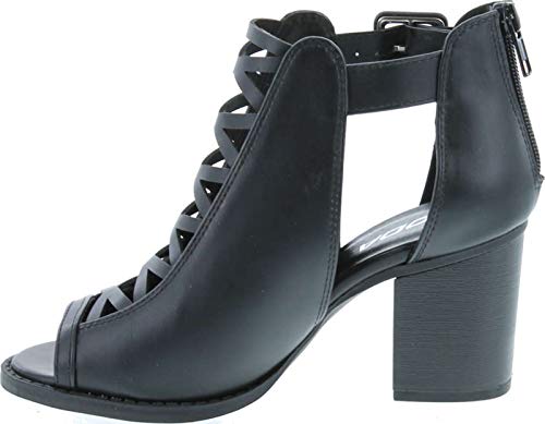 Image of Soda Aran ~ Women Open Toe Crisscross Straps Back Zipper High Heel Fashion Sandal with Adjustable Ankle Strap