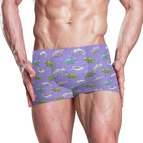 Purple Lizard Mens Swim Trunk Swimwear Bathing Suit Swim Brief Square Leg Board Short S B04053192