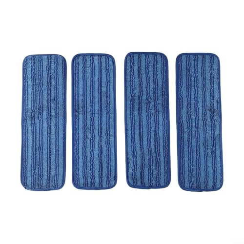BlesConi Almohadillas reutilizables para mopa Swiffer PowerMop, paquete de 4 recambios de microfibra lavables para fregonas de 13, 14 y 15 pulgadas, absorbentes gruesas para suelos laminados de madera