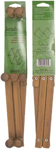 InterDesign Formbu Wall Mount Entryway Expanding Storage Rack for Jackets, Coats, Hats, Scarves - Natural Bamboo