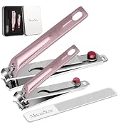 MelodySusie Nail Clippers Set, 3 in 1 Toenail Clippers Nail Clippers for Women with Glass Nail Fi...