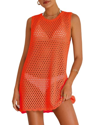 Image of ATOG Swimsuit Coverup for Women Beach Bathing Suit Cover Ups Crochet Swimwear Summer Knit Swim Outfits