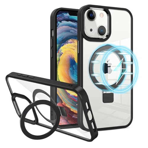 MuZiF iPhone 13 p P[X Ot Jo[ NA MagSafeΉ }OZ[t OX^h ԍڃz_[Ή X^ȟ^P[X LbNX^h ^y  wʃNA ACz 13 X}zO Jo[iiPhone 