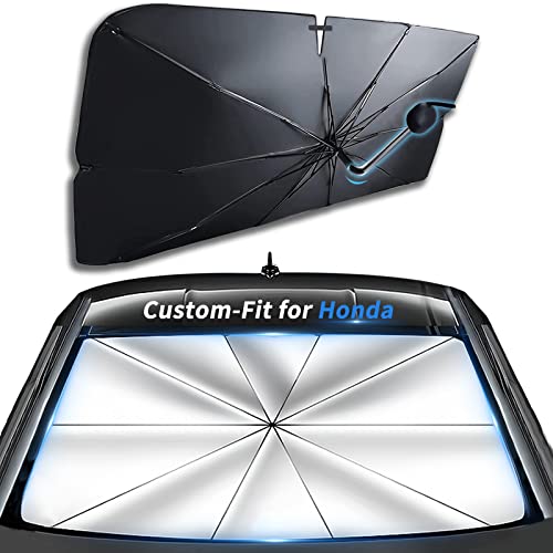 Sawuaa Custom-Fit Honda Windshield Sun Shade Umbrella, UV Block Car Front Window with 360Rotation...