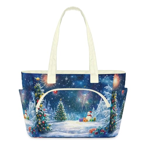 Sac de voyage et travail pour femme grand sac cabas de Noël matelassé pour le sport et loisirs