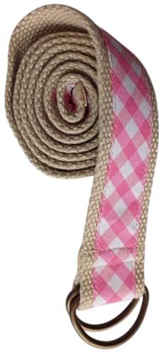 KVR 100% Cotton Gingham Classic Chic Style Elegance Casual Fashion Jeans Double D ring Belt For Teen Girls Women