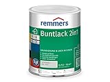 Remmers Buntlack 2in1 lichtgrau (RAL 7035), 0,75 Liter, Buntlack für Holz, Eisen, Stahl, inkl. Grundierung und Rostschutz, innen und außen