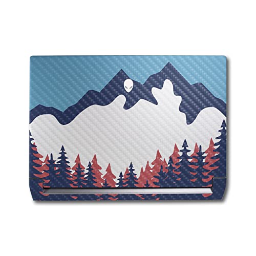 Image of MightySkins Carbon Fiber Skin Compatible with Alienware M17 R5 (2022) Full Wrap Kit - Winter Scape | Protective, Durable Textured Carbon Fiber Finish | Easy to Apply & Change Styles | Made in The USA