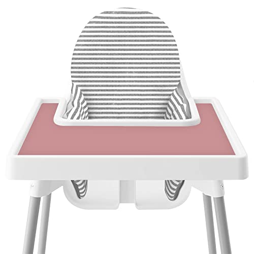 High Chair Placemat For Ikea Antilop Baby High Chair, Silicone Placemats, High Chair Tray Finger Foods Placemat For Boys And Girls, Babies, Toddlers (Rose Pink) #TOP1