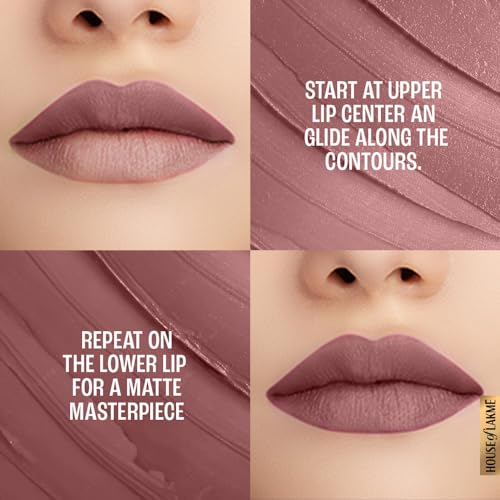 Image of Lakme Powerplay Priming Matte Lipstick, Smooth Matte Finish, Lightweight Lipstick, Smudgeproof, Lasts 16hrs, Hydrates Lips, Dusty Pink, 3.6g (Pack of 3)
