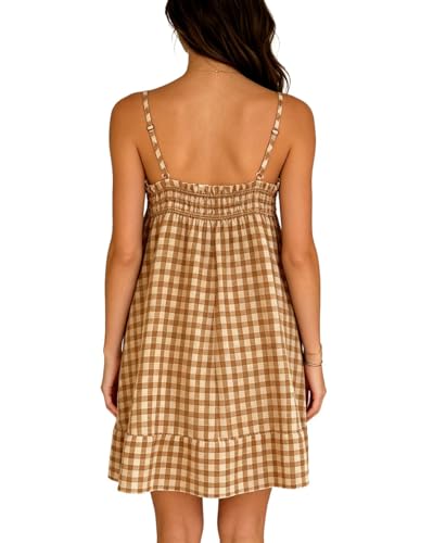 Image of Women Boho Floral Mini Cami Dress Spaghetti Strap Flowy Sling Dress Graphic Backless Summer Holiday Sundress