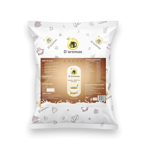 Image of D'aromas 500gm Jaggery Milk Premix Tea, Instant Premix, Just Add Water, Ready to Drink Tea For Vending Machine, Home, Canteen, Hotel Etc (Pack Of 1)