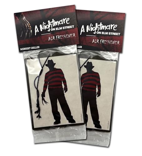 Image of Elektroplate Officially Licensed Freddy Krueger Nightmare on Elm Street Automotive Air Fresheners for Vehicles | Midnight Chiller Scent (12-Pack) | Made in the USA